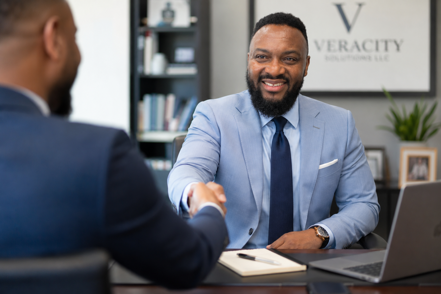 Michael David Odogwu concluding a professional advisory conversation